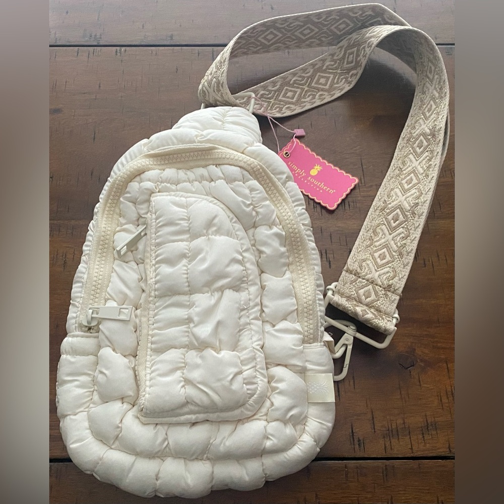 •NWT•Simply Southern Puffer Sling Bag Back Pack- ‘Wisp’
